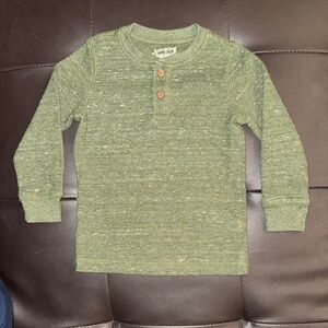 Green Long Sleeve Kids Shirt